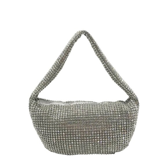 I.N.C. International Concepts Silver Small Diamond Mesh Hobo Bag - Picture 1 of 11